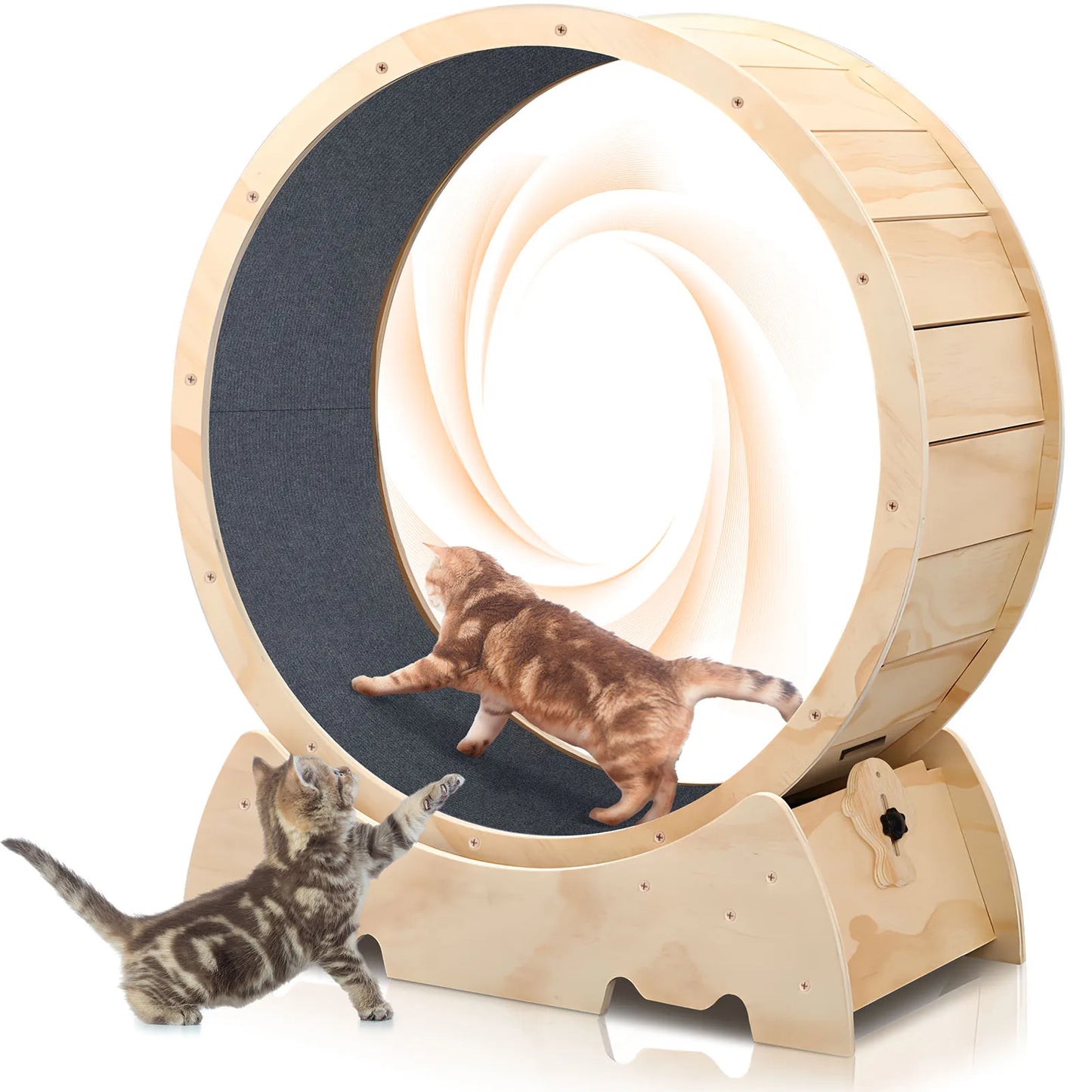 42.51 in Solid Wood Cat Exercise Wheel