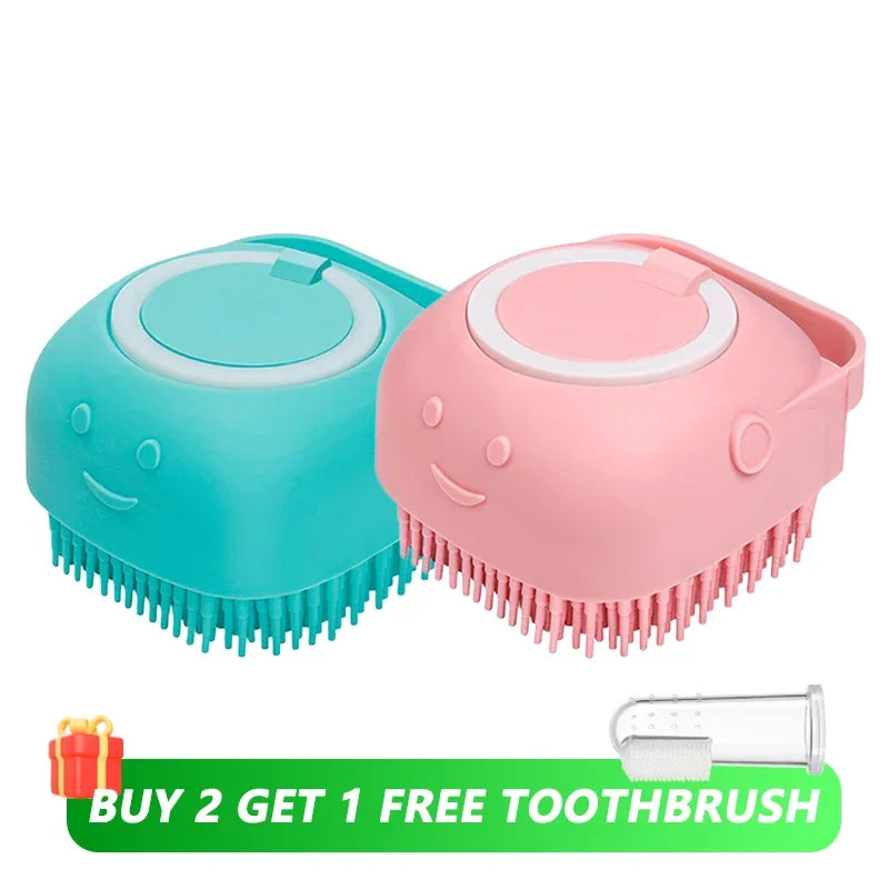 Bathing Brush & Shampoo Dispenser