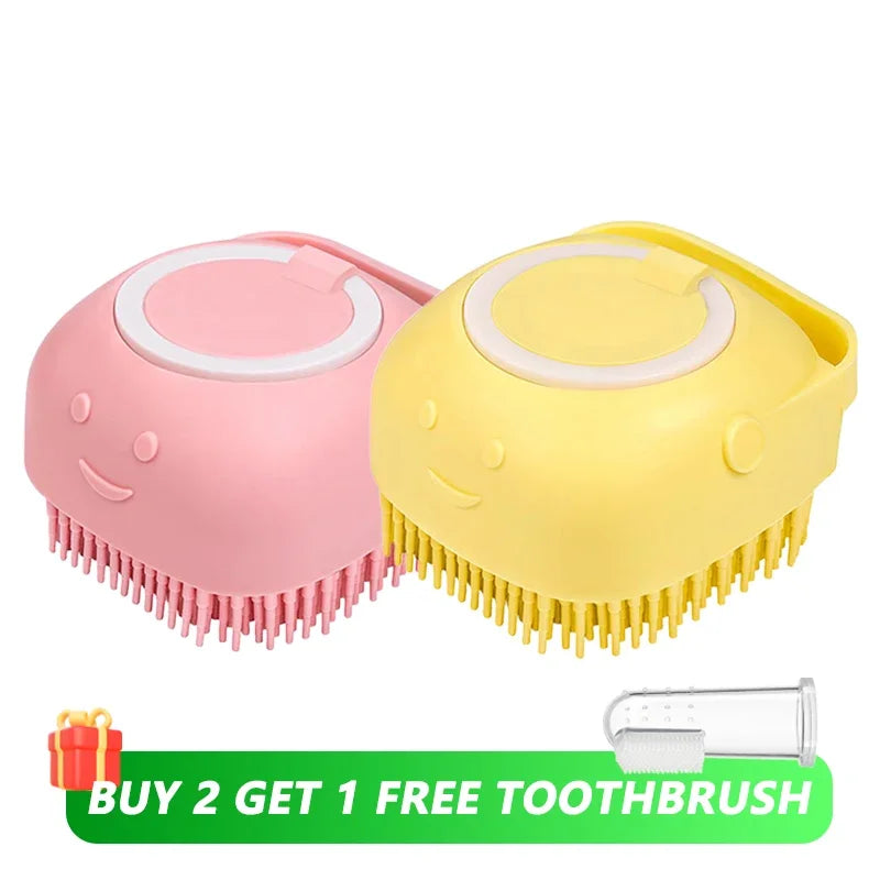 Bathing Brush & Shampoo Dispenser