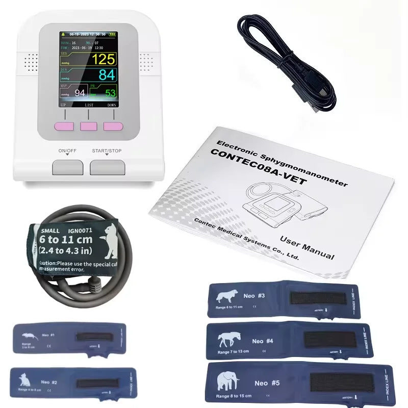 Digital Blood Pressure Veterinary Vet Use Monitor Pets Dog Cat Horse etc