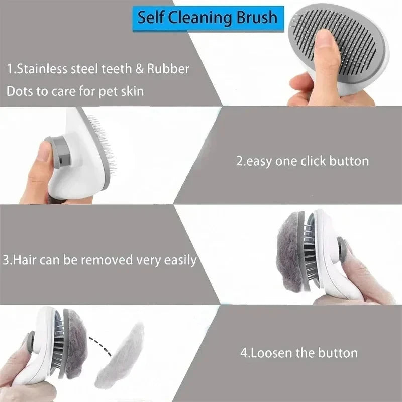 Pet Hair Remover Brush For Dogs & Cats