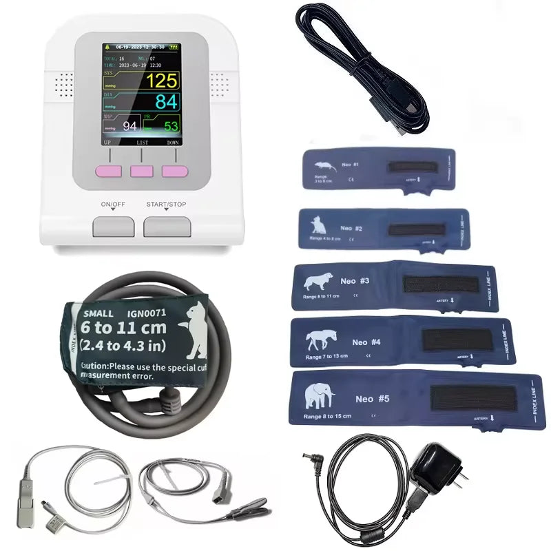 Digital Blood Pressure Veterinary Vet Use Monitor Pets Dog Cat Horse etc