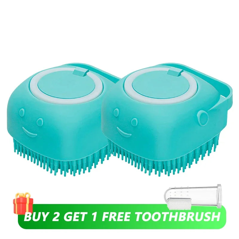 Bathing Brush & Shampoo Dispenser
