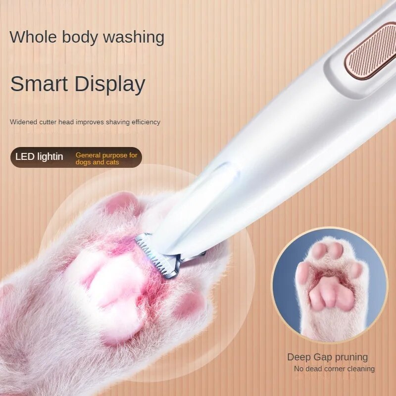 New Dog Paw Trimmer With LED Light Fully Waterproof