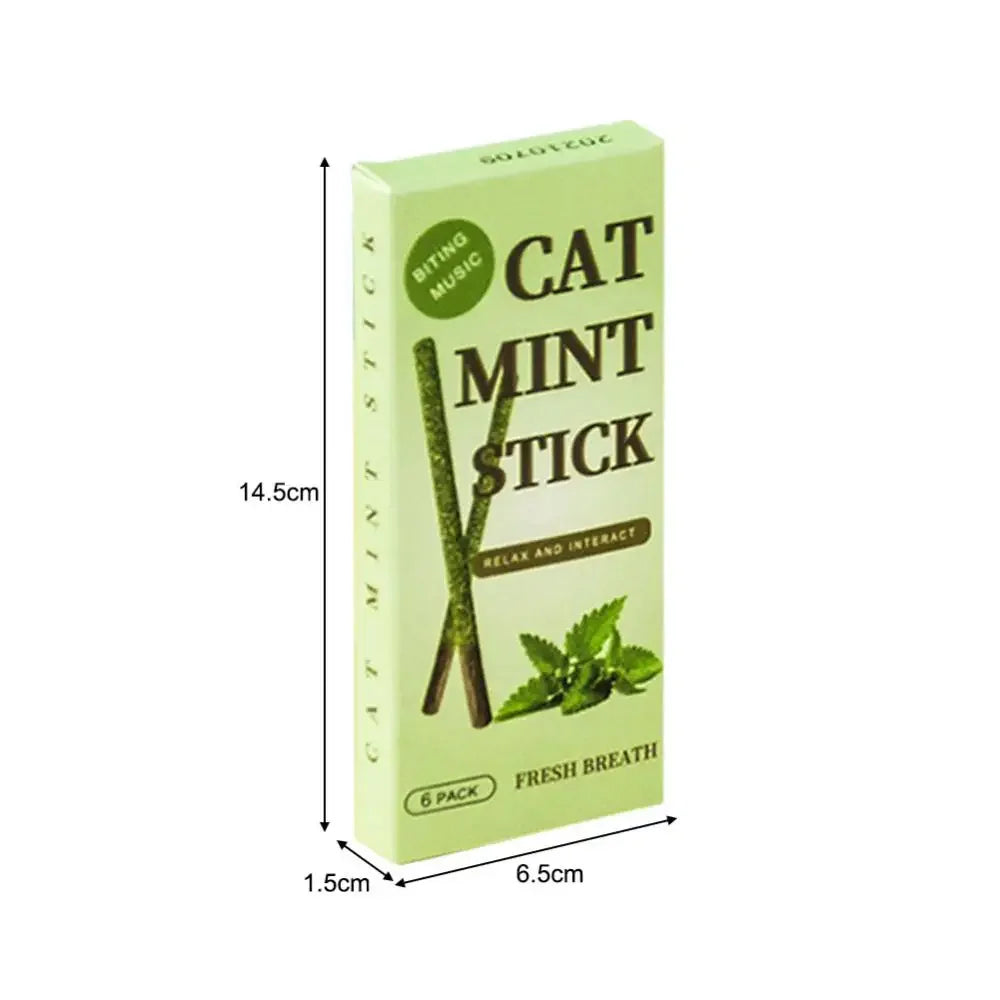 6pcs Natural Cat Stick Mints For Cat Teeth Cleaning Treating