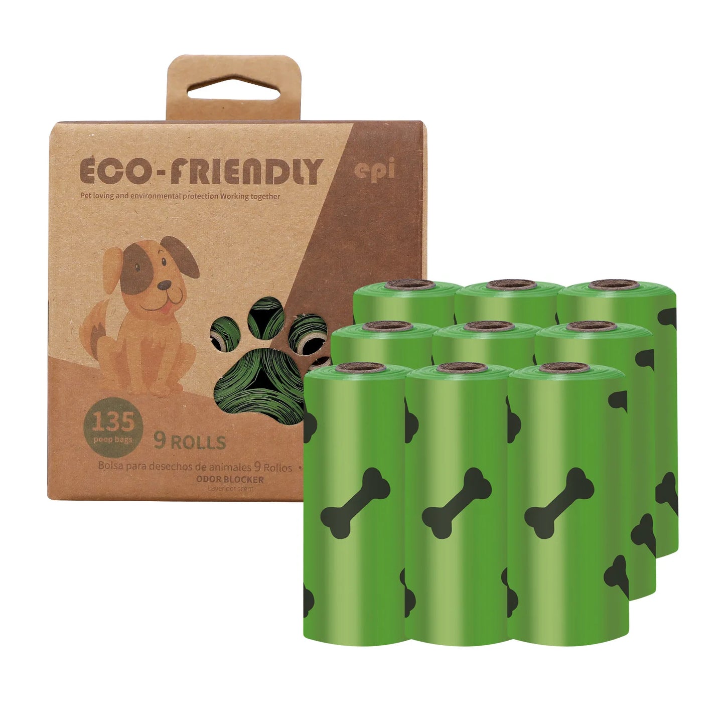 Eco-Friendly Waste Bags with Dispenser | Pet Cleaning Supplies