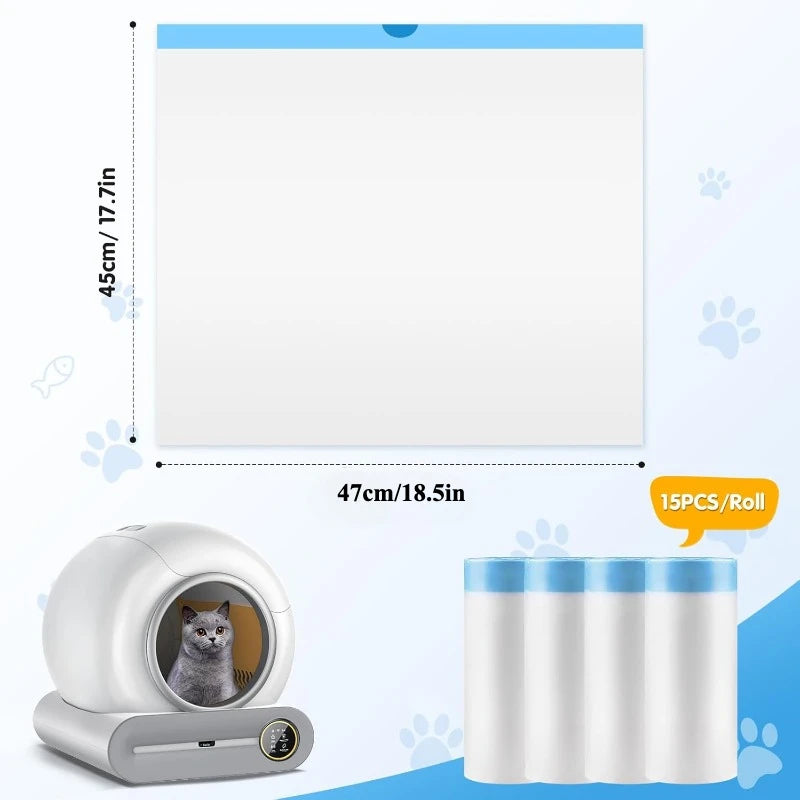 90 Cat Litter Bags for Automatic Litter Box Extra-Thick