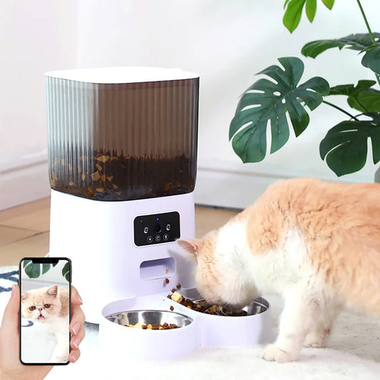 SmartFeeder Pro – 5L Auto Pet Feeder with Camera & Voice