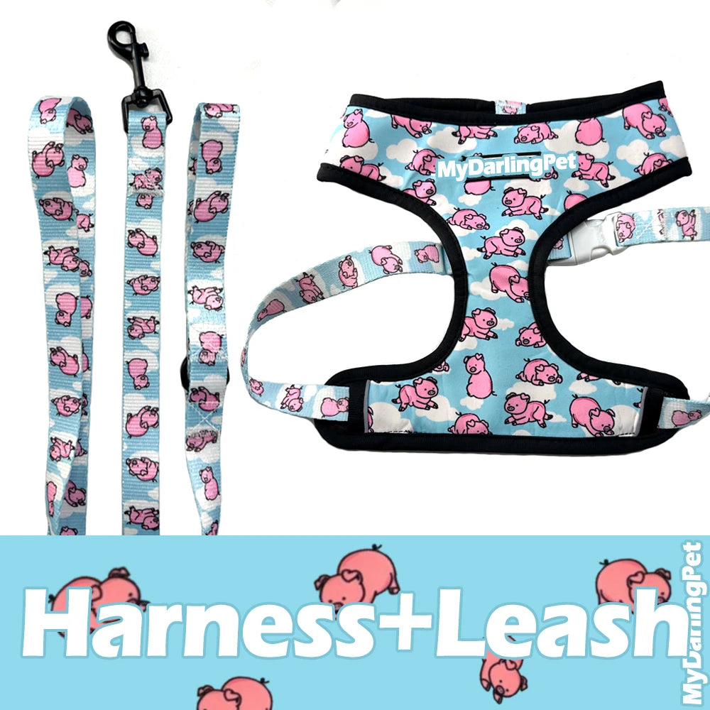 Pets Vest Harness for pups with Leash Set.