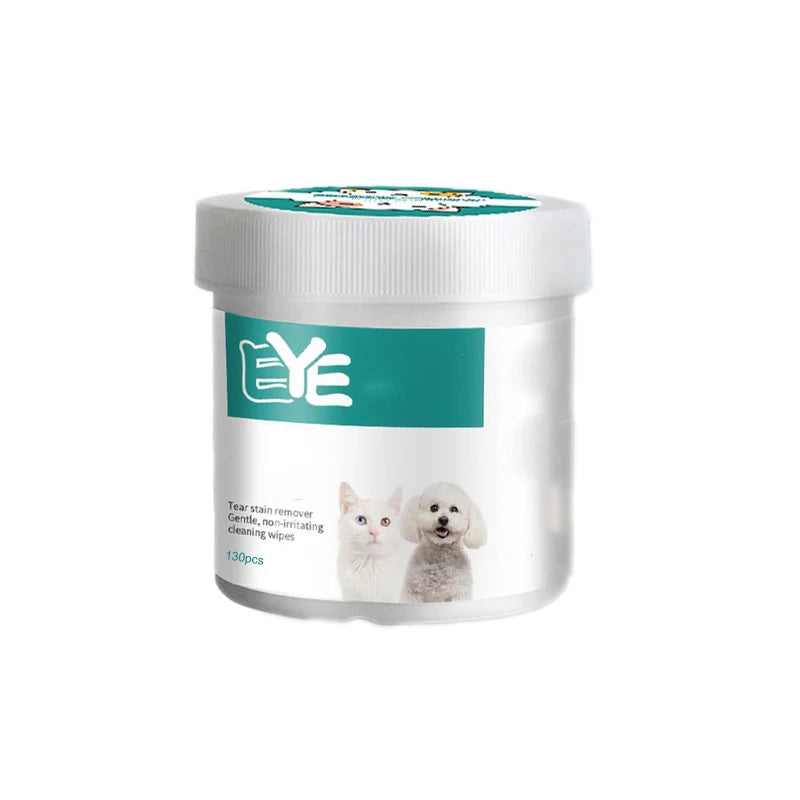 Tear Stain Wipes for Dogs & Cats – Gentle Eye Cleaning Wipes, 130pcs
