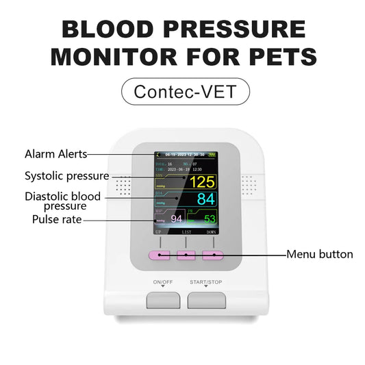 Digital Blood Pressure Veterinary Vet Use Monitor Pets Dog Cat Horse etc