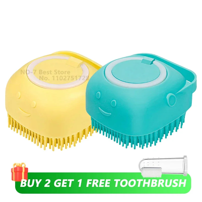 Bathing Brush & Shampoo Dispenser