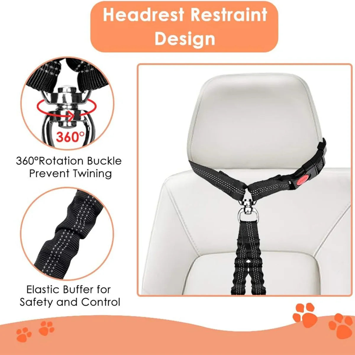 Dual Dog Car Seat Belt