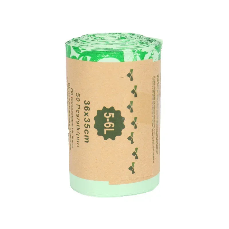 50pcs 6/8/10L Compostable Rubbish Liners Bags for pets